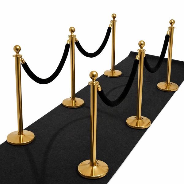 Zwarte loper set messing