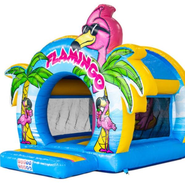 Springkussen Bouncedome Flamingo