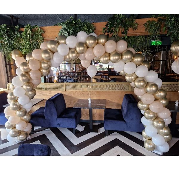 Ballonnenboog 6 meter met 2 strengen Chrome
