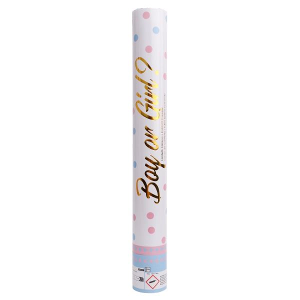 Gender Reveal confetti kanon (40cm) – roze