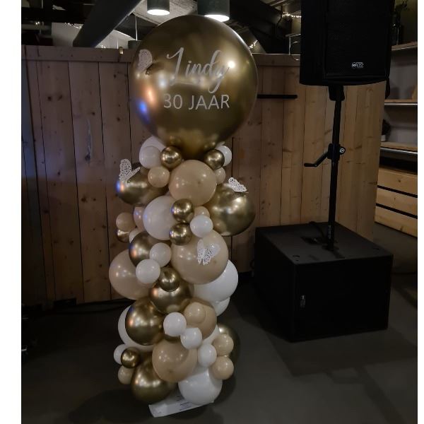  Organische Ballonpilaar incl. topballon met eigen tekst