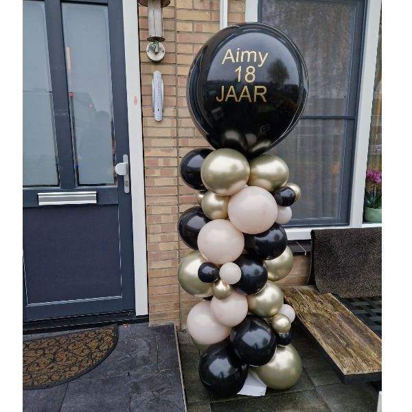  Organische Ballonpilaar incl. topballon met eigen tekst