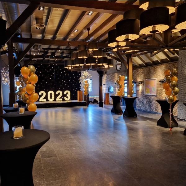 Vloer decoratie 10 ballonnen Metallic/Chrome