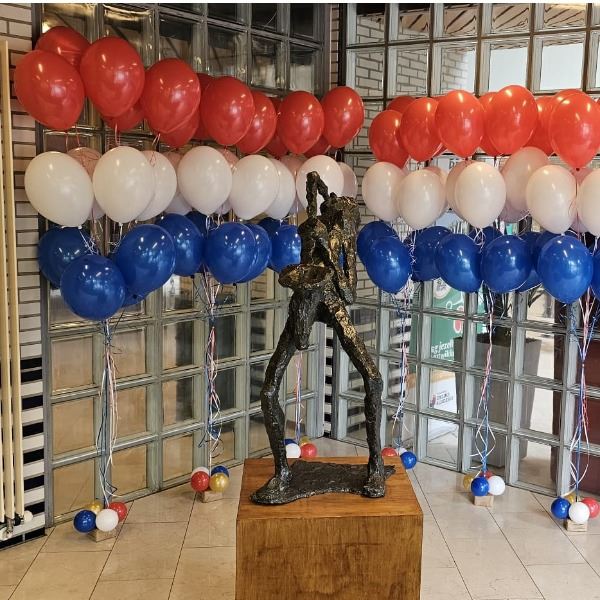Vloer decoratie 12 ballonnen