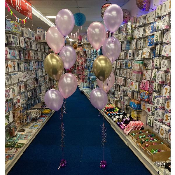 Vloer decoratie 6 ballonnen