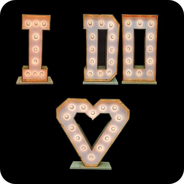 Lichtletter woord: I Do ♥