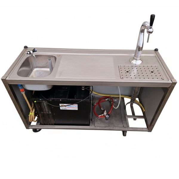 Mobiele Bar met spoelbak en tapinstallatie Mobiele Bar met spoelbak en tapinstallatie