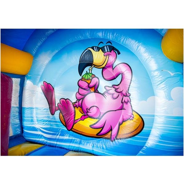 Springkussen Bouncedome Flamingo Springkussen Bouncedome Flamingo