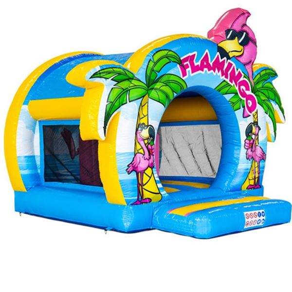 Springkussen Bouncedome Flamingo Springkussen Bouncedome Flamingo