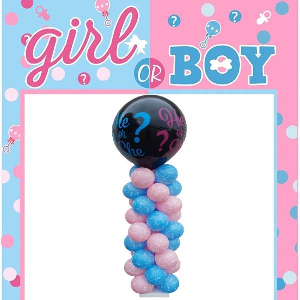 Gender reveal ballonnenpilaar - 2 meter 