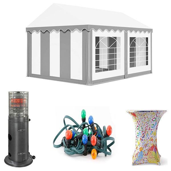Actie pakket 3 x 4 luxe pvc partytent